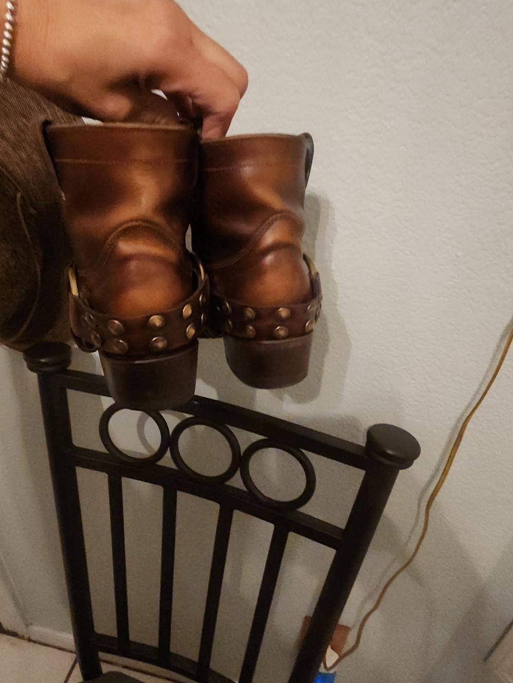Corral Sierra Studded Harness Ankle Boots brown Leather western cowgirl - Picture 5 of 9
